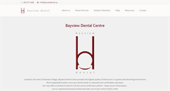 Desktop Screenshot of bayviewdental.ca